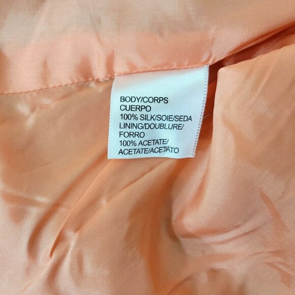 JS Collections Floral Silk Jacket Multicolor Long Sleeve Button Front Size 14 - Picture 6 of 7